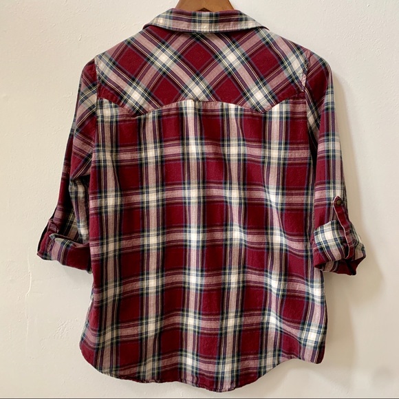 Zara Basics Plaid Button Down Shirt - Picture 3 of 6